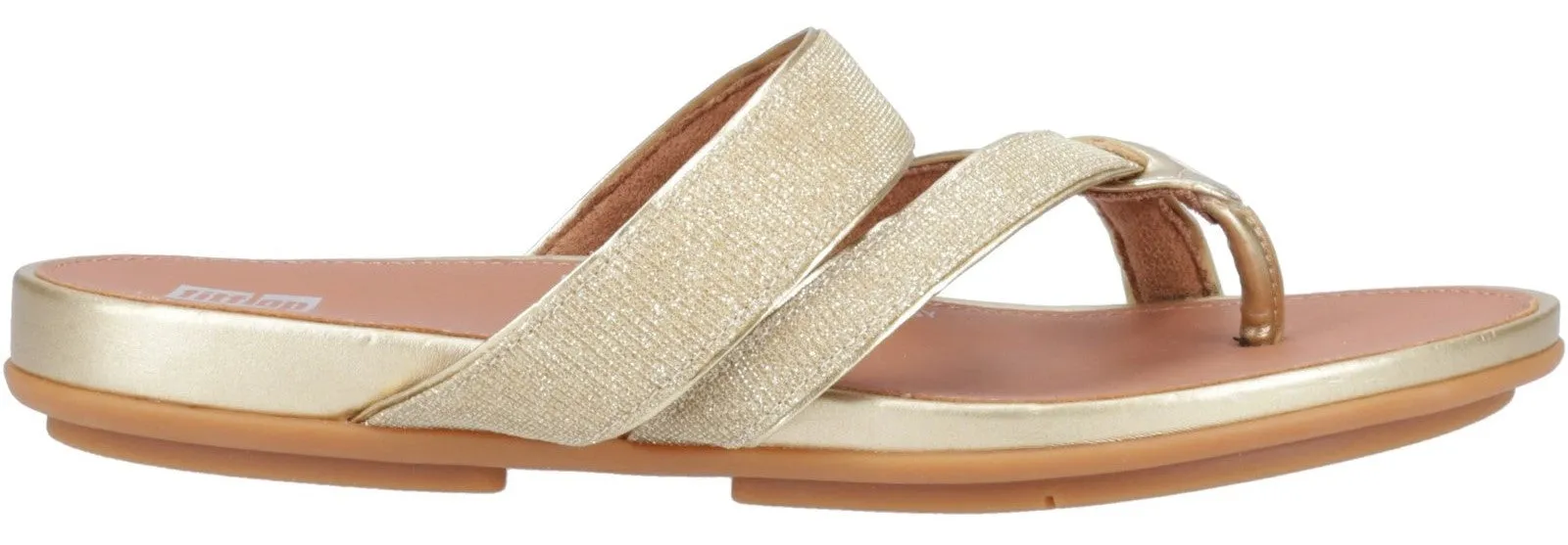 FitFlop Gracie Shimmerlux Womens Strappy Toe Post Sandal
