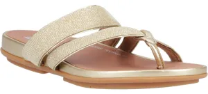 FitFlop Gracie Shimmerlux Womens Strappy Toe Post Sandal
