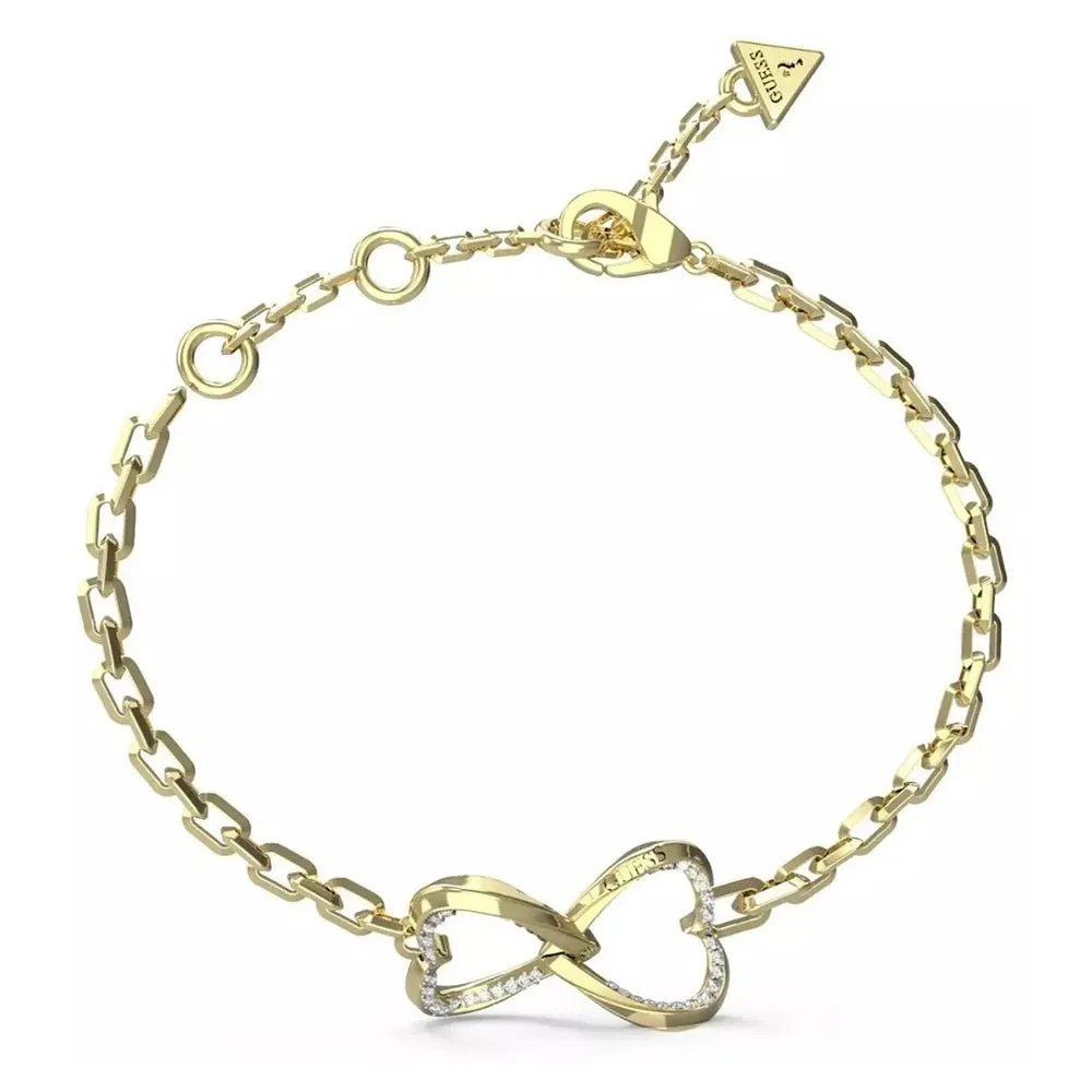 Guess Mon Amour Two Hearts Bracelet JUBB04618JWRYGL - Gold Tone