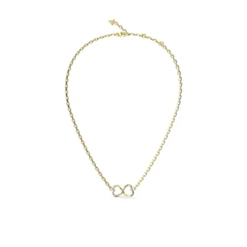 Guess Mon Amour Two Hearts Necklace JUBN04616JWYGT - Gold Tone