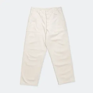 Herringbone Summer Fatigue Pants - Ecru