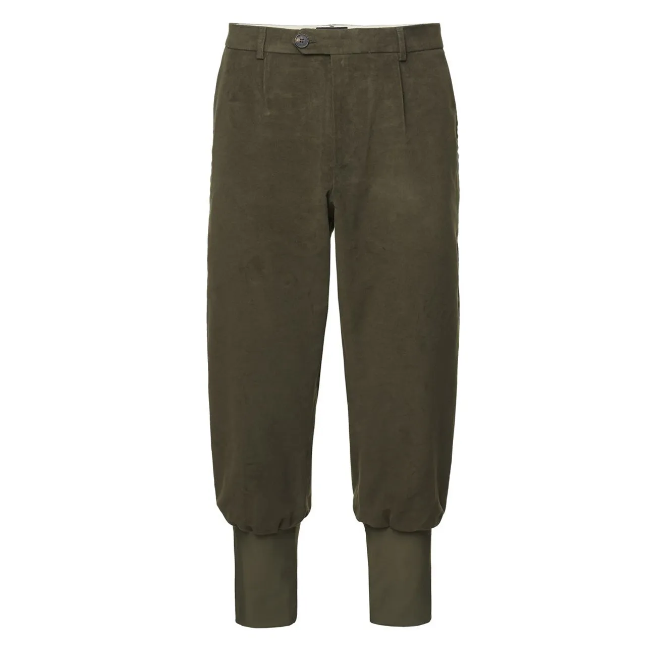 James Purdey Moleskin Breeks with Storm Cuff Lovat Green