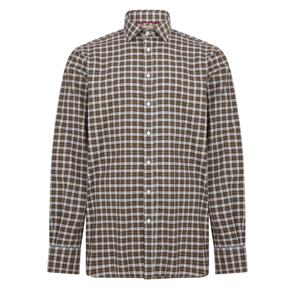 James Purdey Purdey Fit Mid Check Shirt Olive