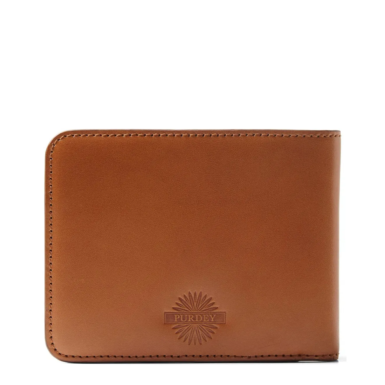 James Purdey Vegetable Tanned Leather Billfold Wallet London Tan
