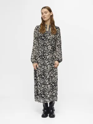 JILL ZIP NECK MAXI DRESS (SANDSHELL/BLACK)