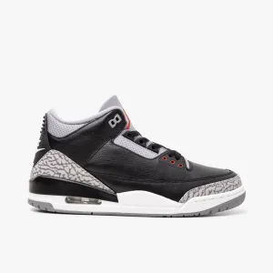 Jordan 3 Retro Black / Fire Red - Cement Grey