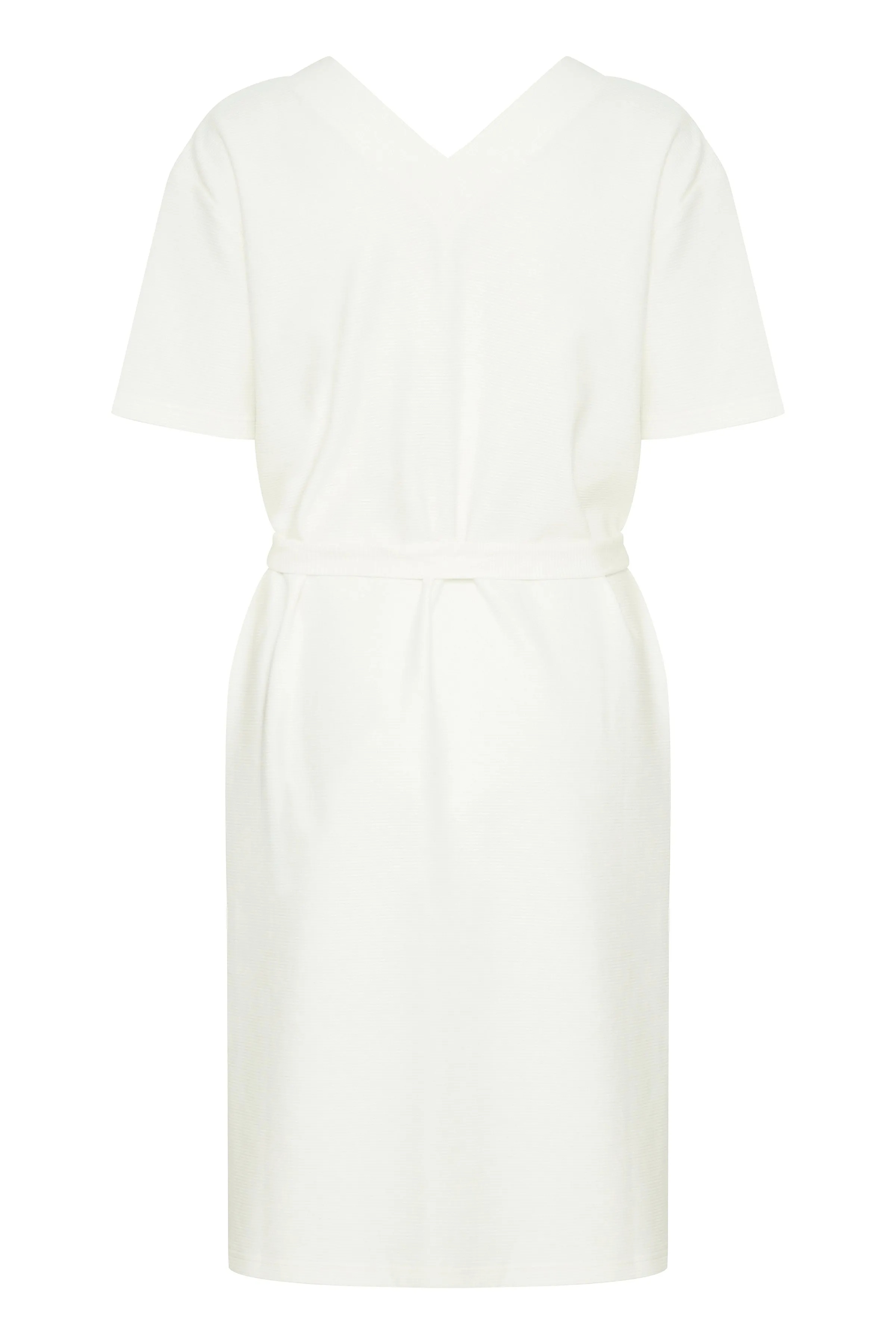 Leila Short Sleeve Dress (Cloud Dancer)
