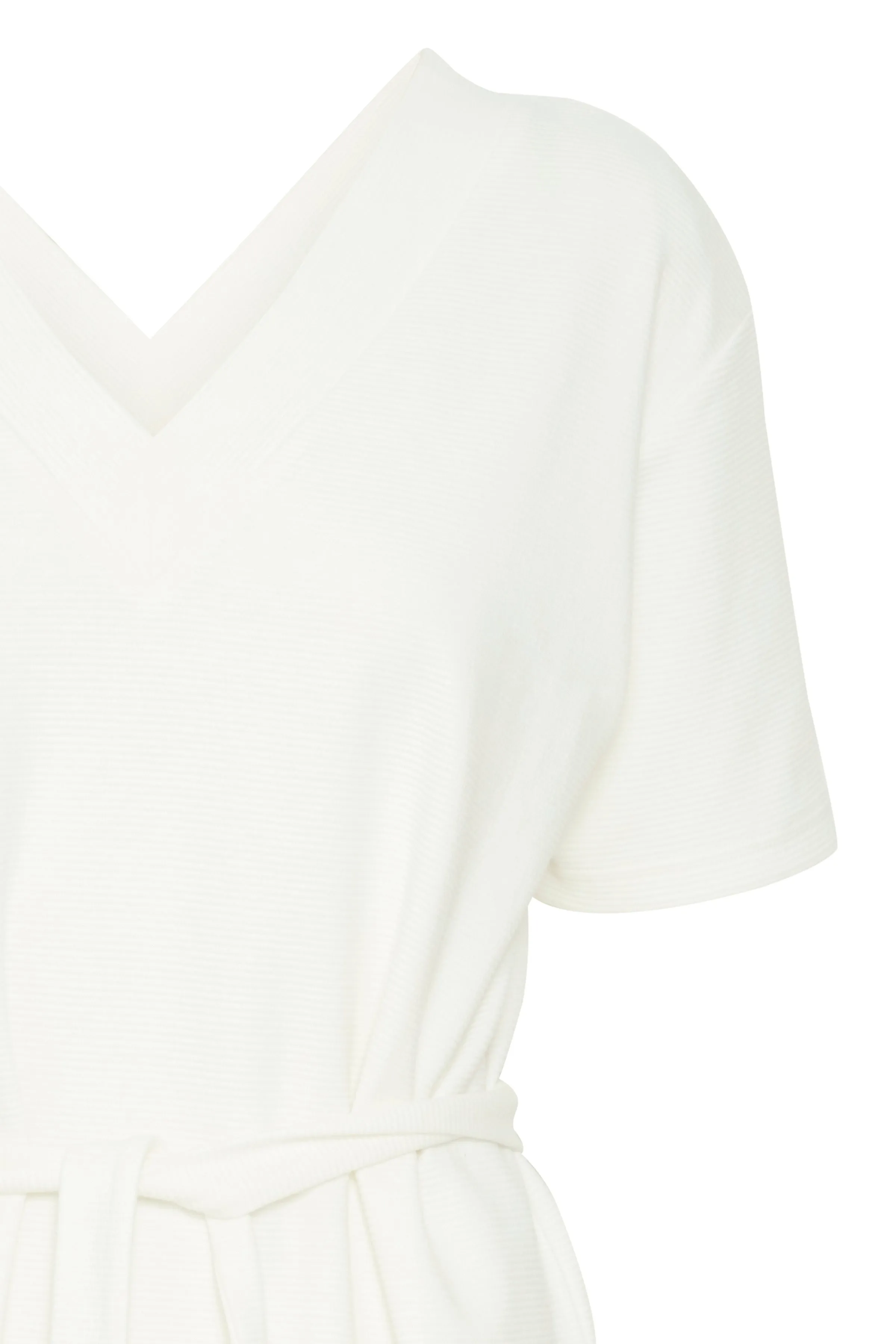 Leila Short Sleeve Dress (Cloud Dancer)