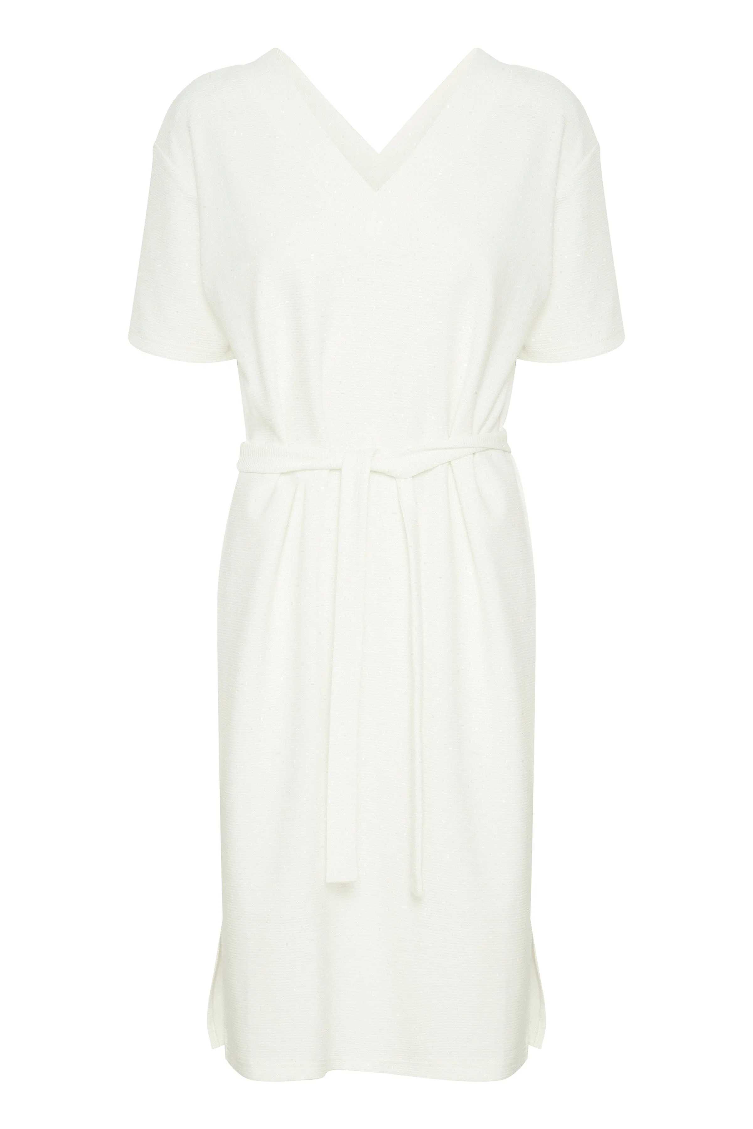 Leila Short Sleeve Dress (Cloud Dancer)