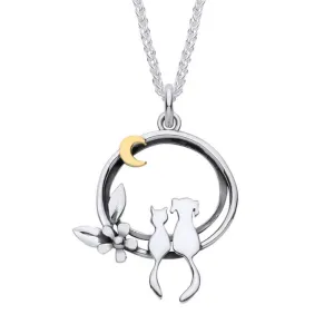 Linda MacDonald Cat and Dog Moonlight Best Friends Collection Necklace EBFR2