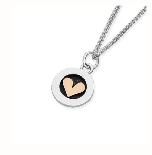 Linda MacDonald Sterling Silver and 9ct Gold Heart Necklace Meadow Collection EMEDH