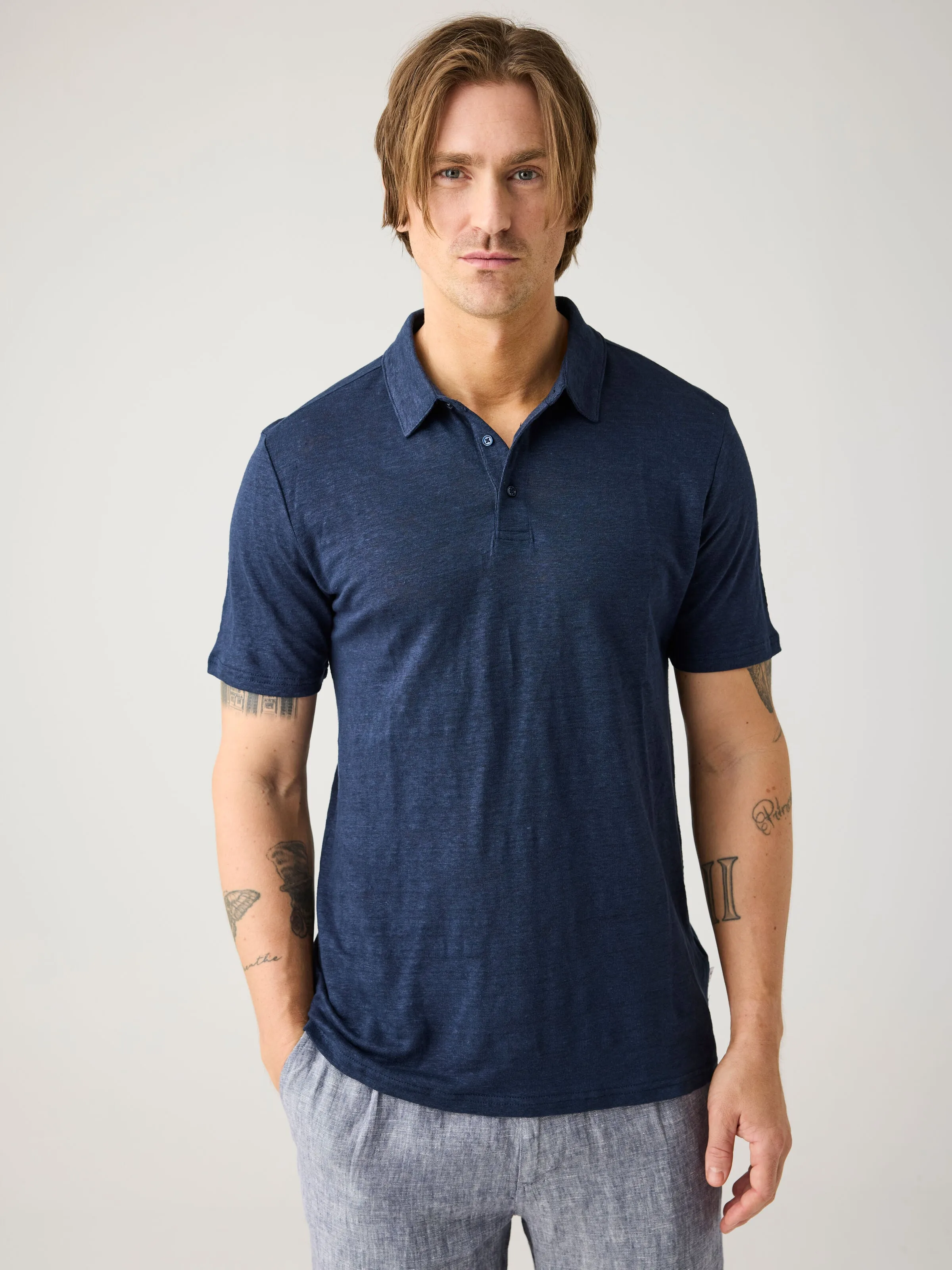 Linen polo - Total Eclipse Knowledge Cotton