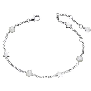 Little Star Anja Sterling Silver Star and Pearl Bracelet LSB0038