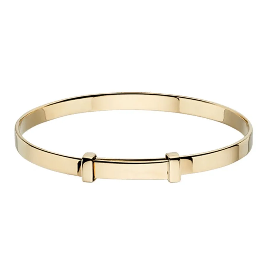 Little Star Flores Gold Plated Sterling Silver Baby Bangle LSB0034