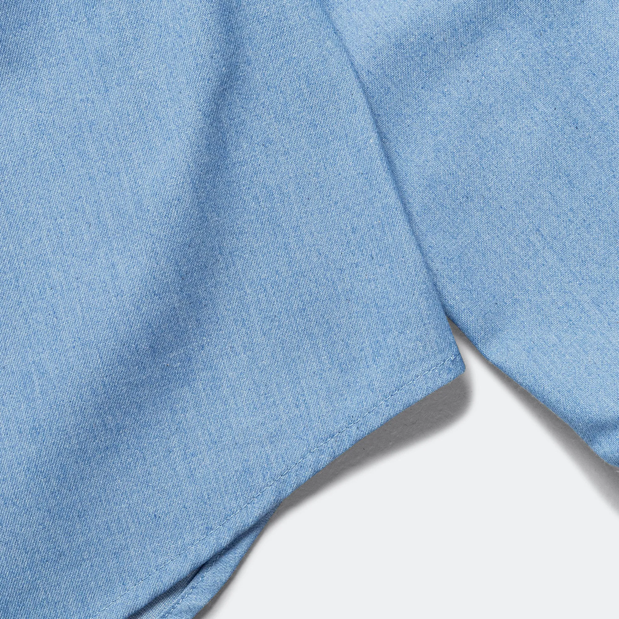 Long Sleeve Cotton Shirt - Iris Blue
