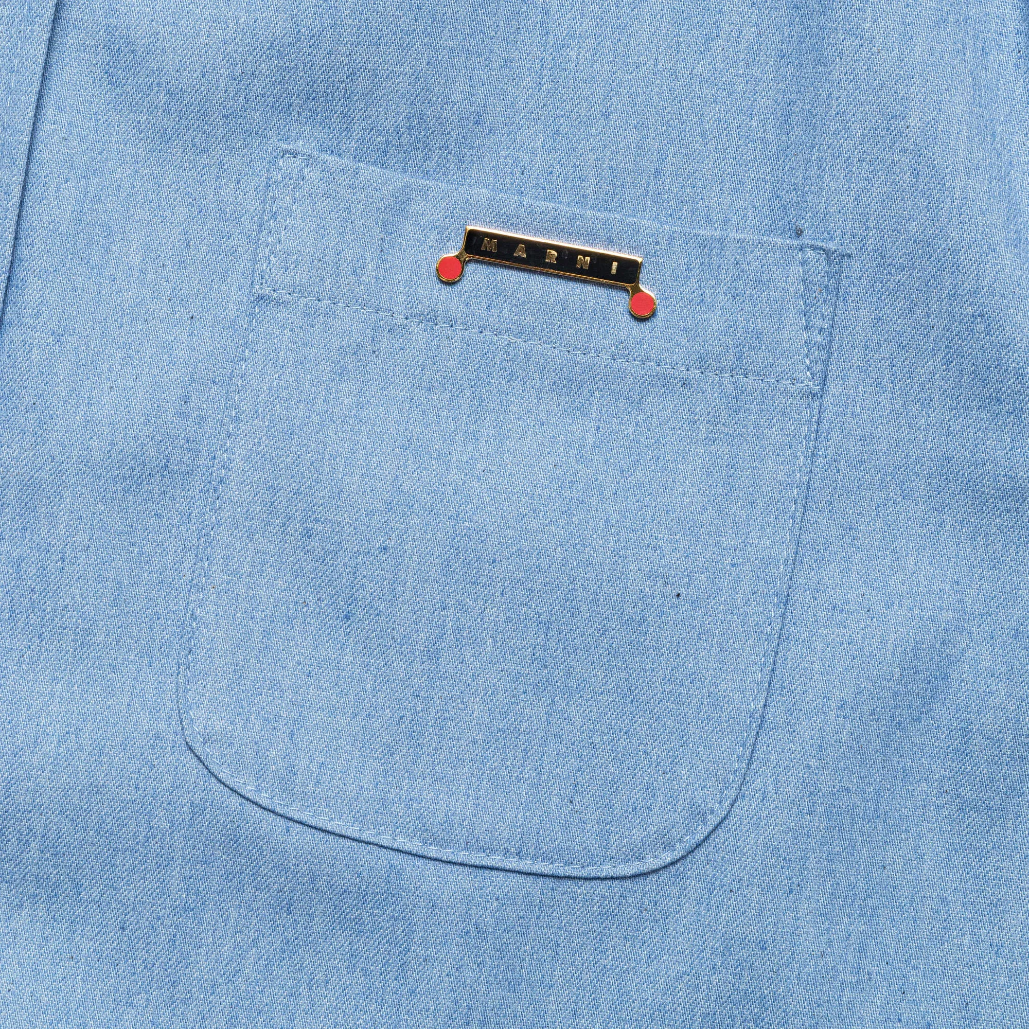 Long Sleeve Cotton Shirt - Iris Blue