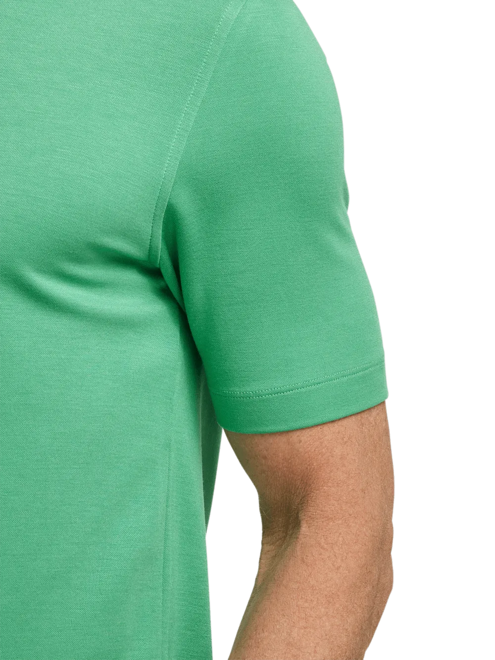 Lyocell Blend Quarter Zip Polo - Green