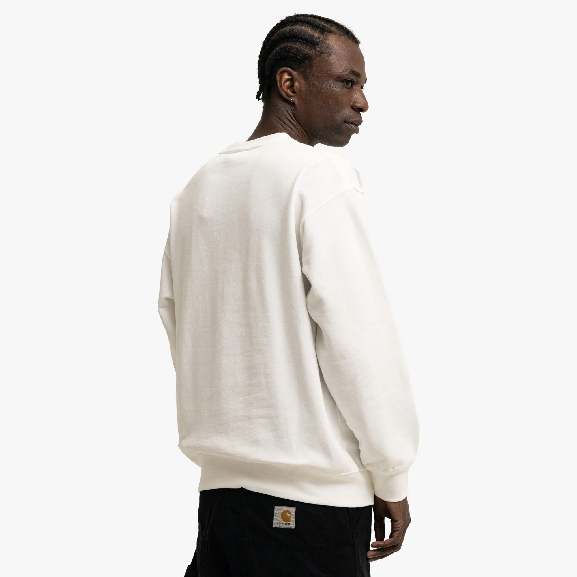 Manastash Collegiate Crewneck White