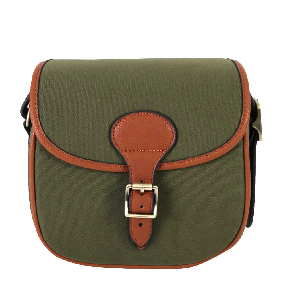 Maremmano Canvas / Leather Cartridge Bag 75 Cartridges Green / Brown