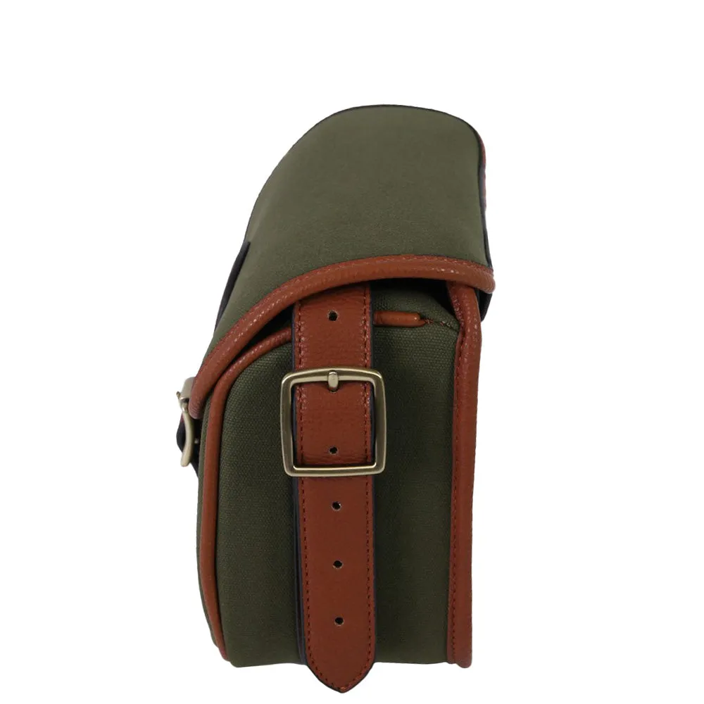Maremmano Canvas / Leather Cartridge Bag 75 Cartridges Green / Brown