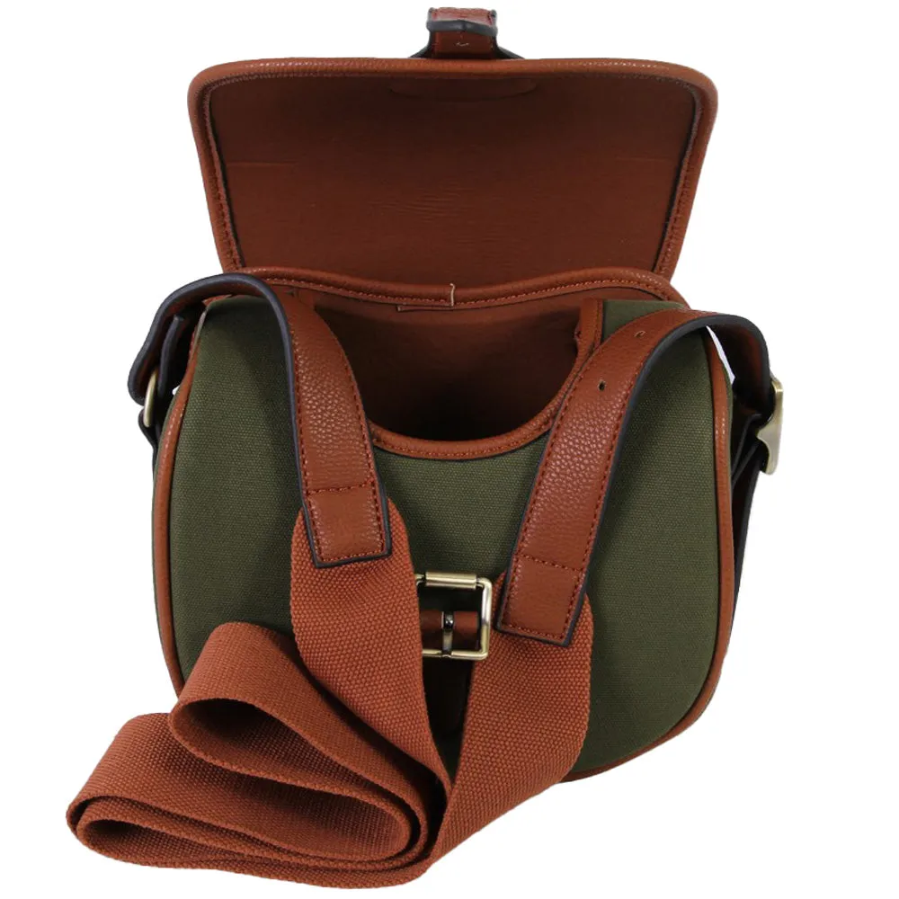 Maremmano Canvas / Leather Cartridge Bag 75 Cartridges Green / Brown