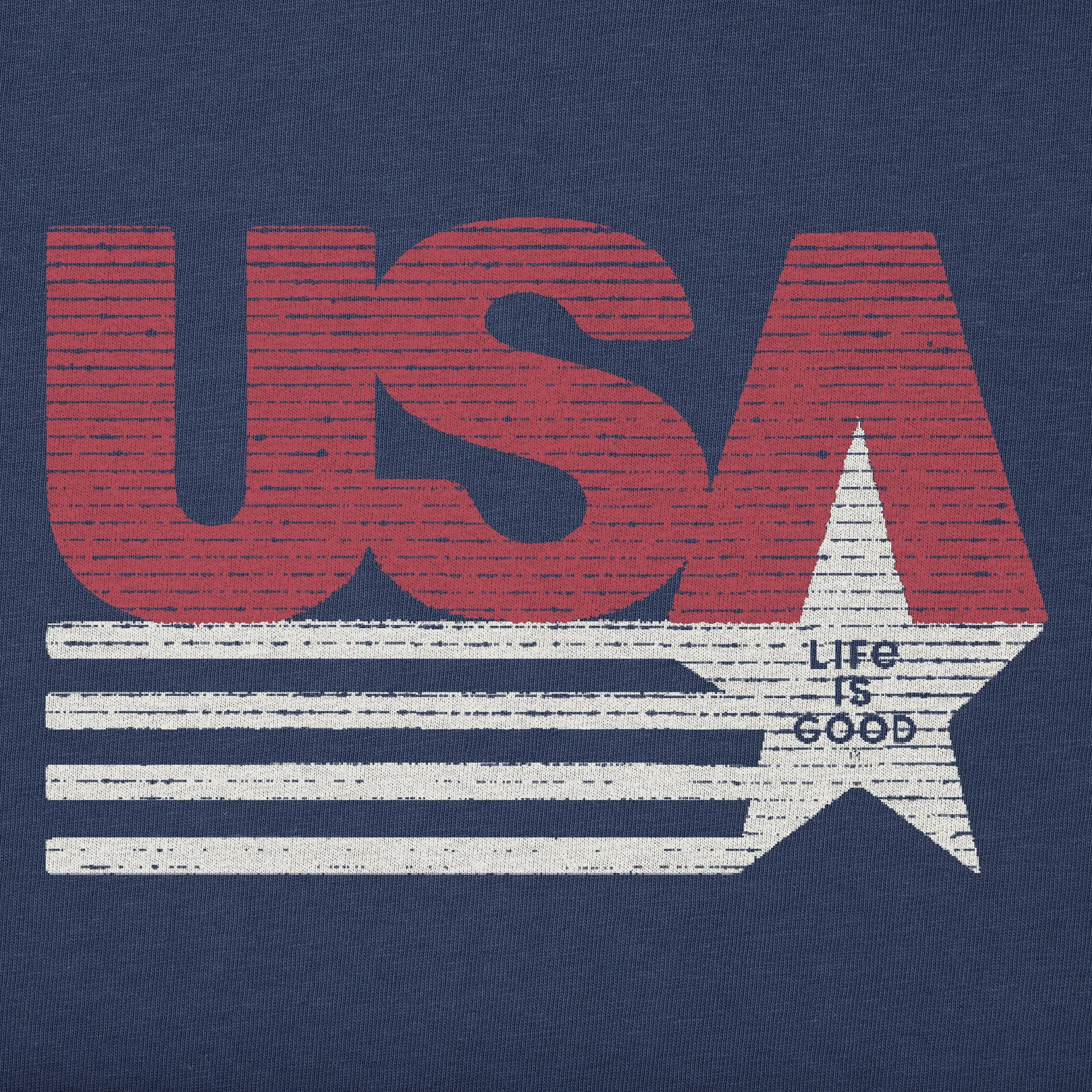 Men's USA Shooting Star Short Sleeve Tee Life is Good