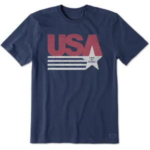 Men's USA Shooting Star Short Sleeve Tee Life is Good