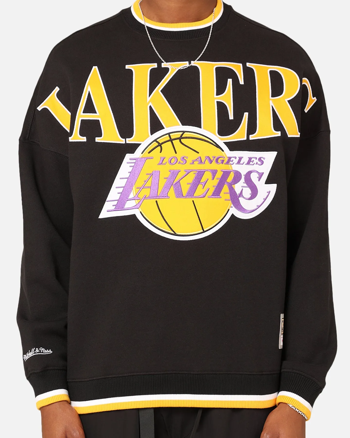 Mitchell & Ness Los Angeles Lakers Shooting Crewneck Black