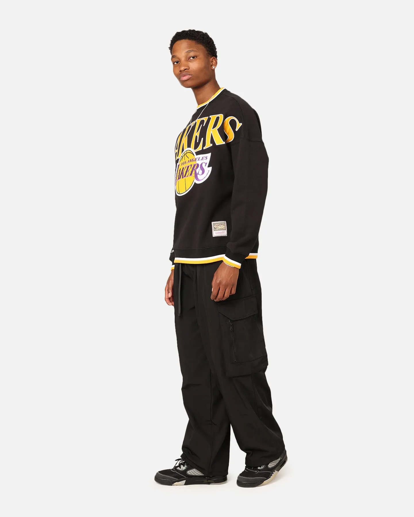 Mitchell & Ness Los Angeles Lakers Shooting Crewneck Black