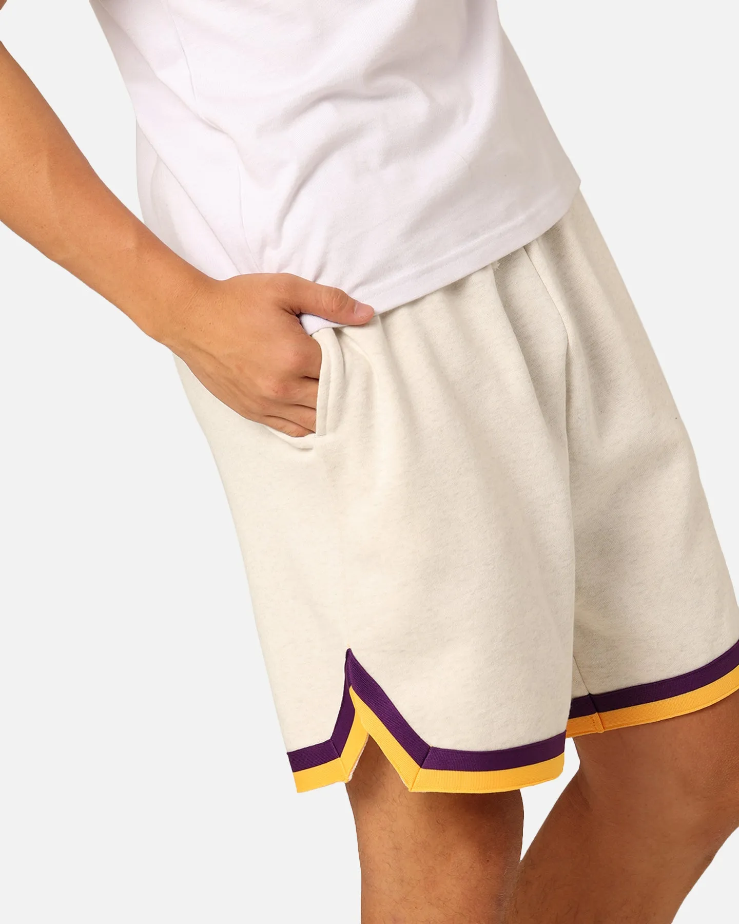 Mitchell & Ness Los Angeles Lakers Shooting Shorts White Marle