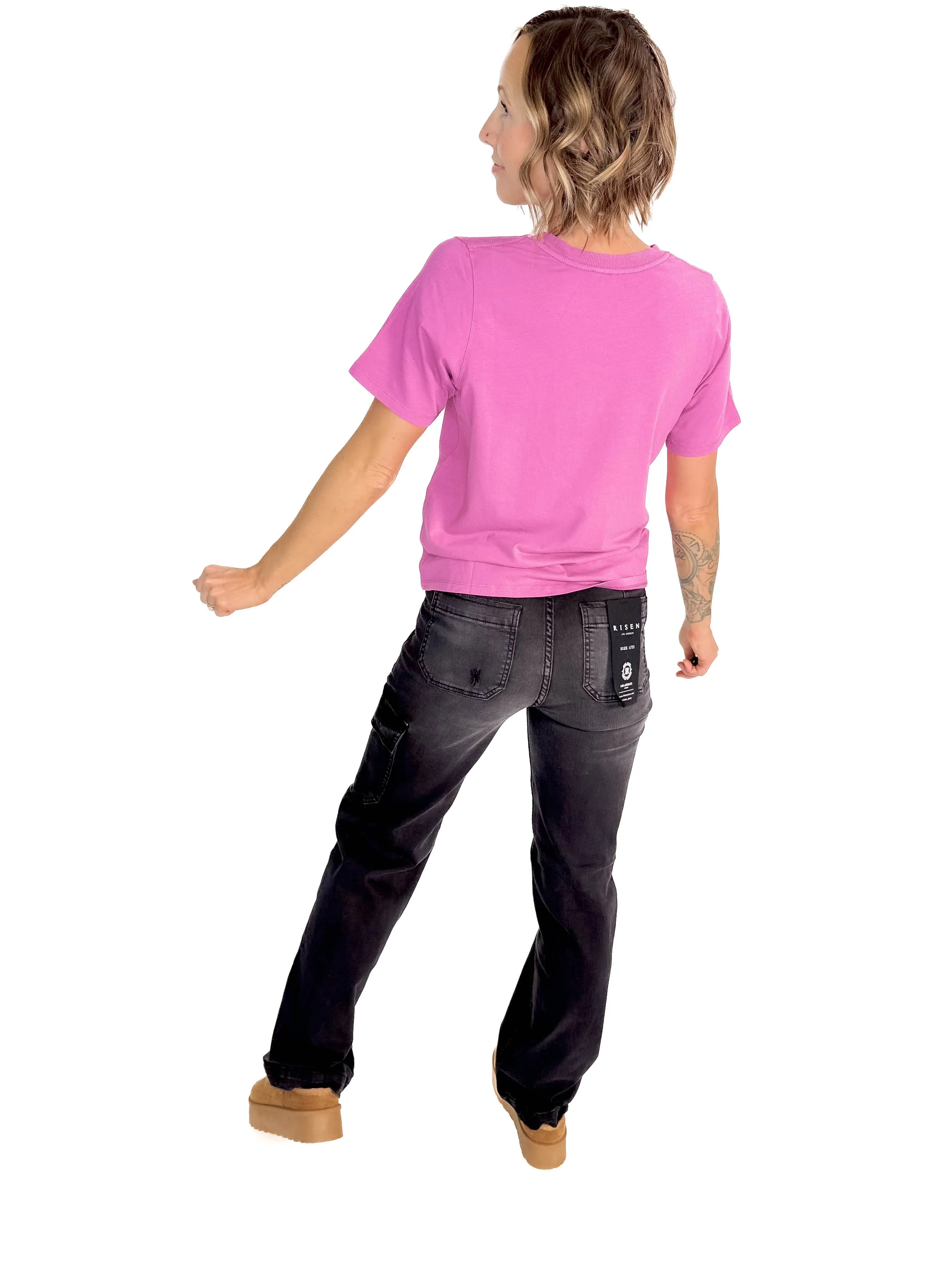 MONO B Scottie Pima Cotton Short Sleeve- ORCHID-FINAL SALE