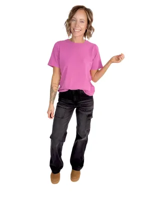 MONO B Scottie Pima Cotton Short Sleeve- ORCHID-FINAL SALE