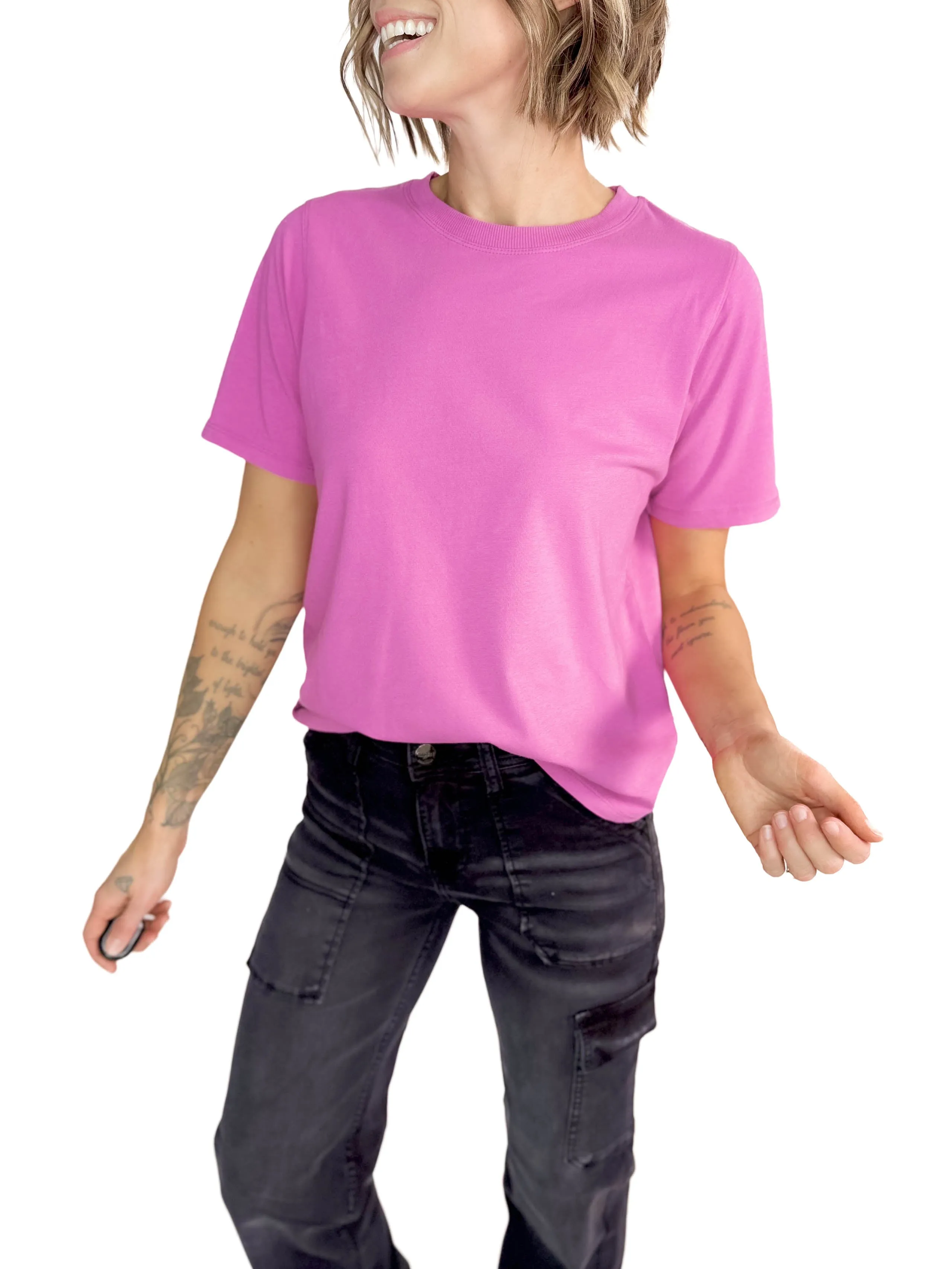 MONO B Scottie Pima Cotton Short Sleeve- ORCHID-FINAL SALE