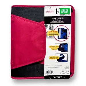 NEW! Five Star 500 Sheet Capacity Zipper Binder