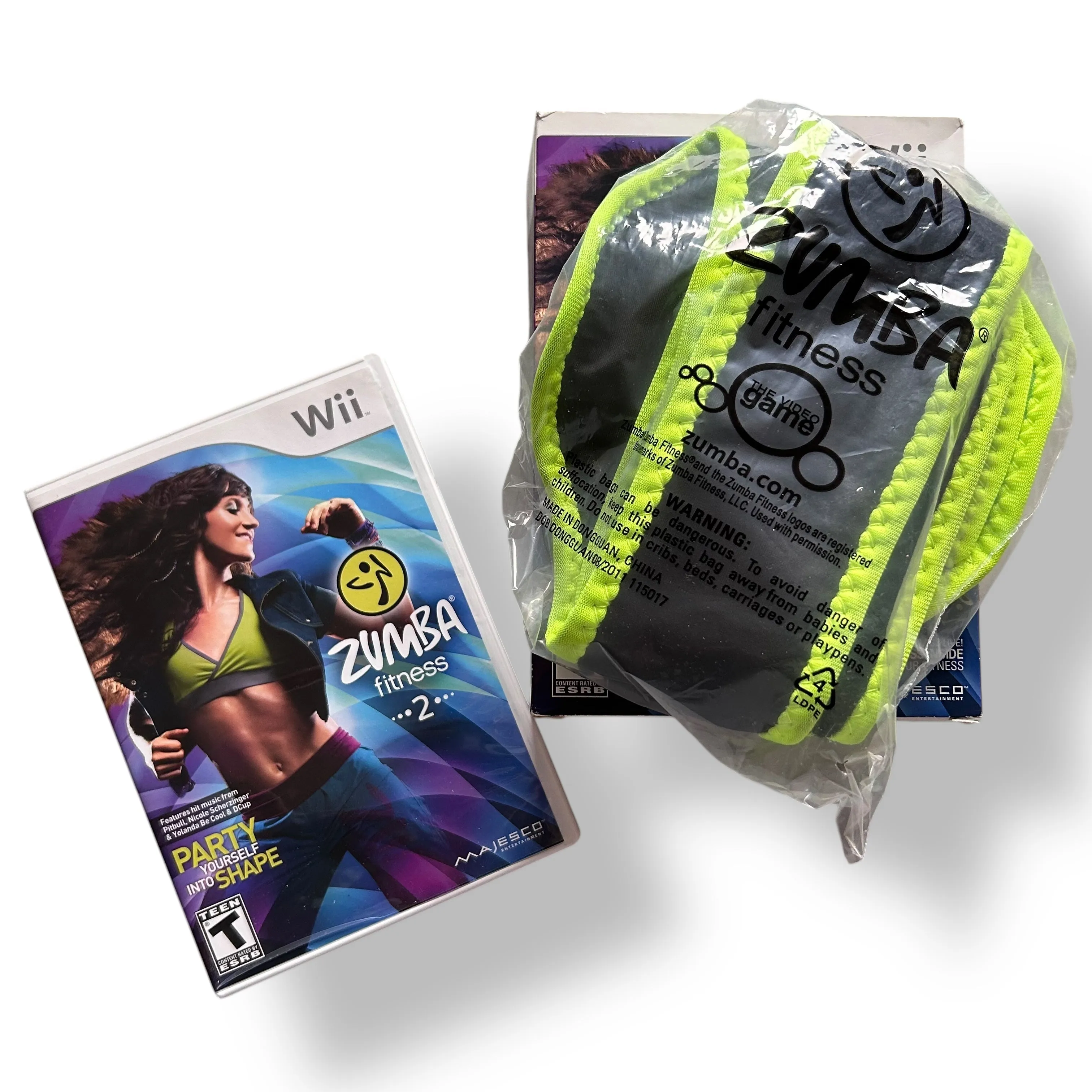 Nintendo Wii Zumba Fitness 2 Video Game, Fitness Belt, Original Box, Manual
