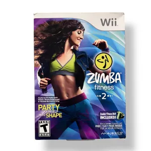 Nintendo Wii Zumba Fitness 2 Video Game, Fitness Belt, Original Box, Manual
