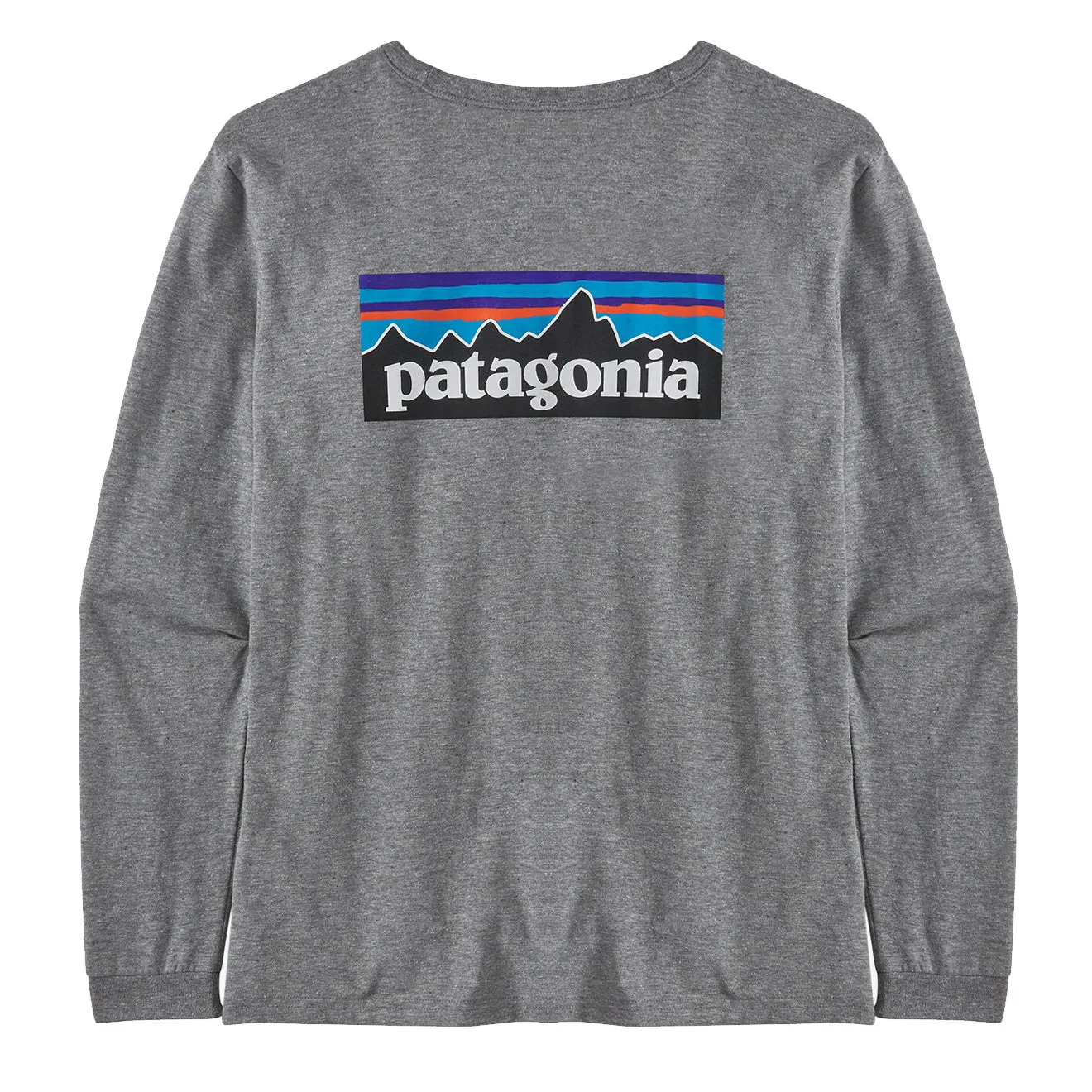 Patagonia Womens L/S P-6 Logo Responsibili-Tee Gravel Heather