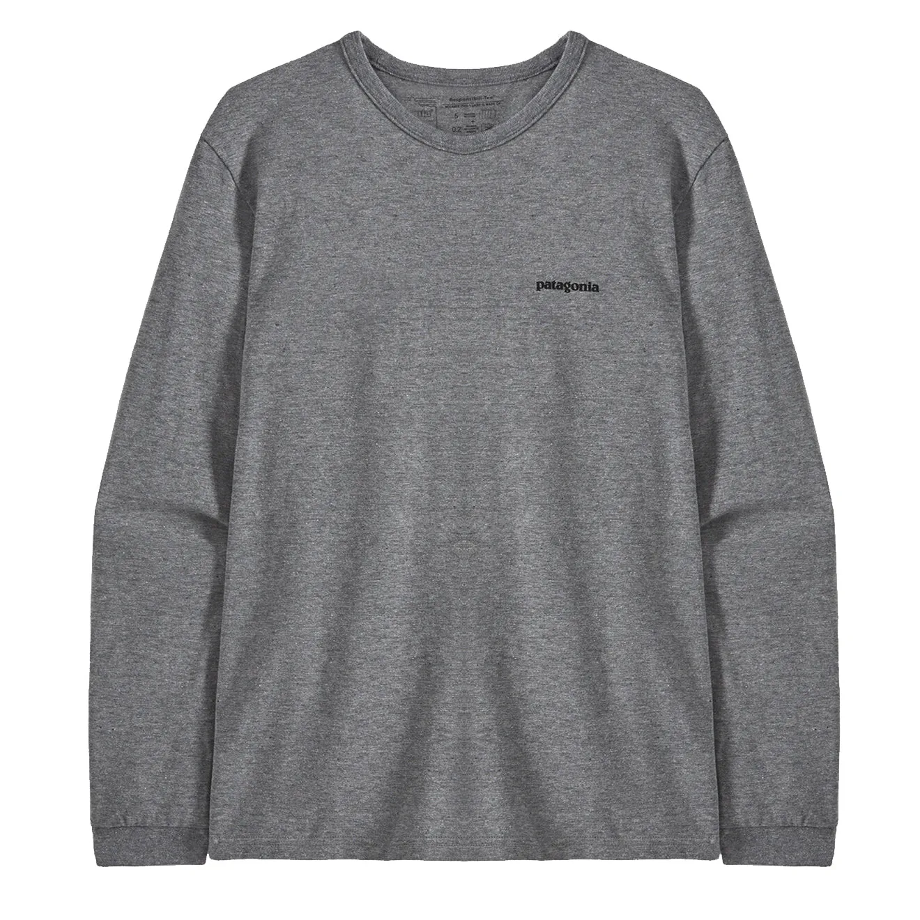 Patagonia Womens L/S P-6 Logo Responsibili-Tee Gravel Heather