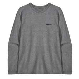 Patagonia Womens L/S P-6 Logo Responsibili-Tee Gravel Heather