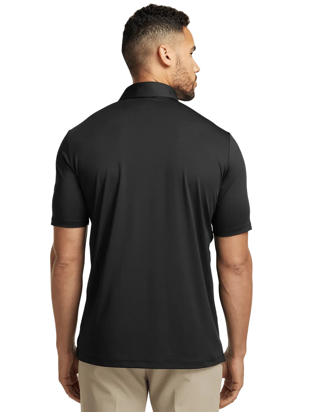 Performance Blend Three Button Polo - Black
