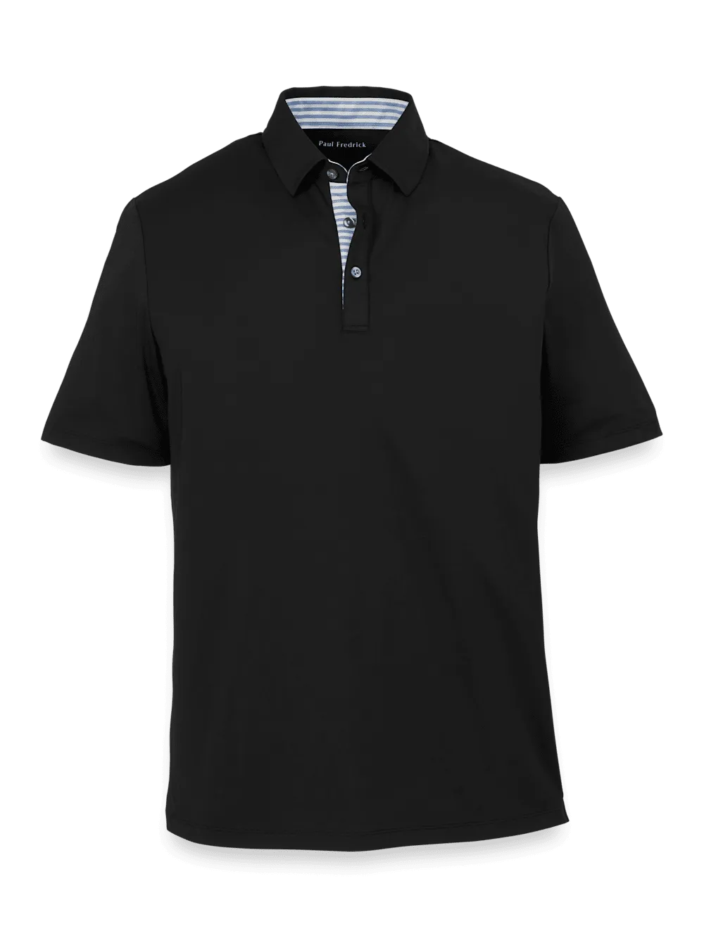 Performance Blend Three Button Polo - Black