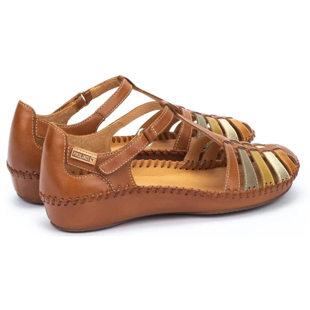 Pikolinos Viva 655-0843 Womens Leather Touch Fastening Sandal