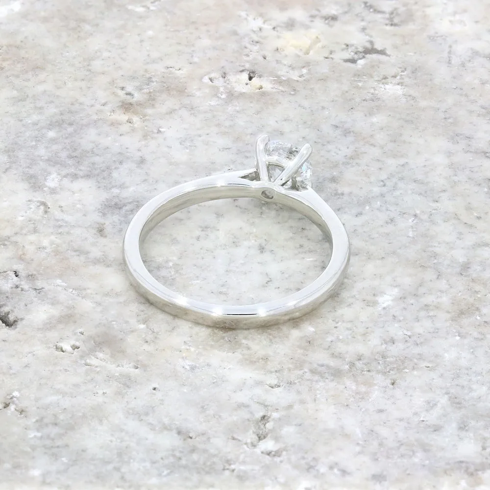 Platinum 0.63ct Brilliant Cut Lab Grown Diamond Solitaire Ring D VS2
