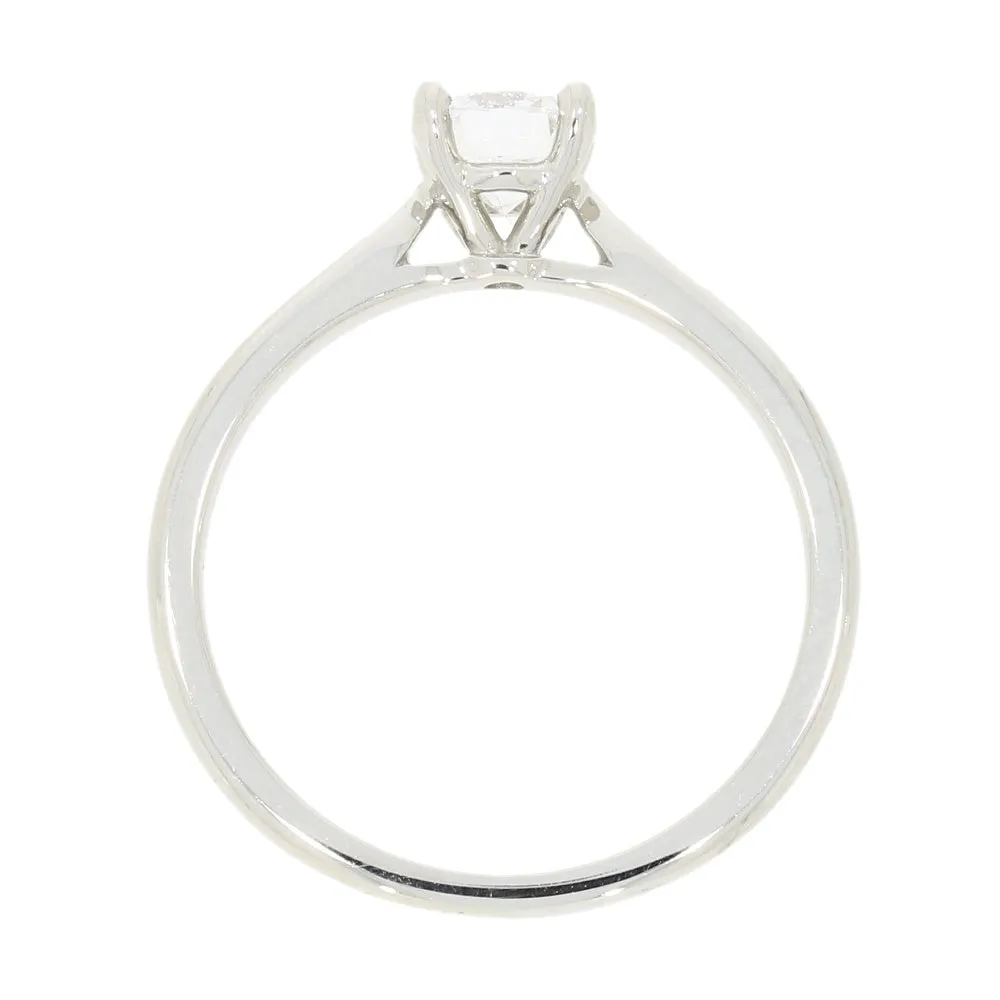 Platinum 0.63ct Brilliant Cut Lab Grown Diamond Solitaire Ring D VS2