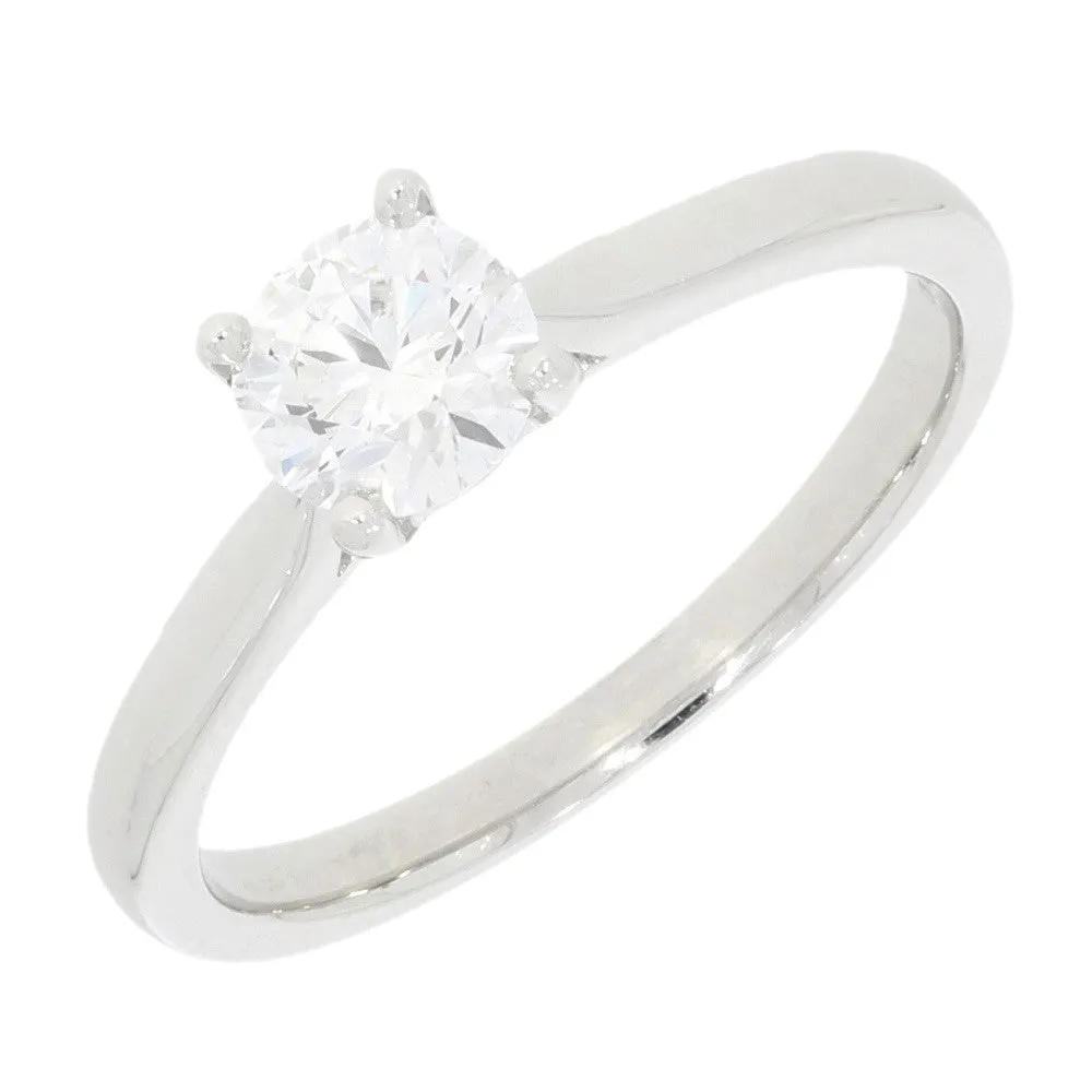 Platinum 0.63ct Brilliant Cut Lab Grown Diamond Solitaire Ring D VS2