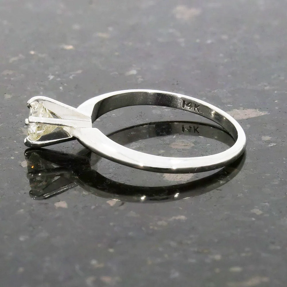 Pre Owned Ladies 14ct White Gold 0.50cts Diamond Solitaire Ring