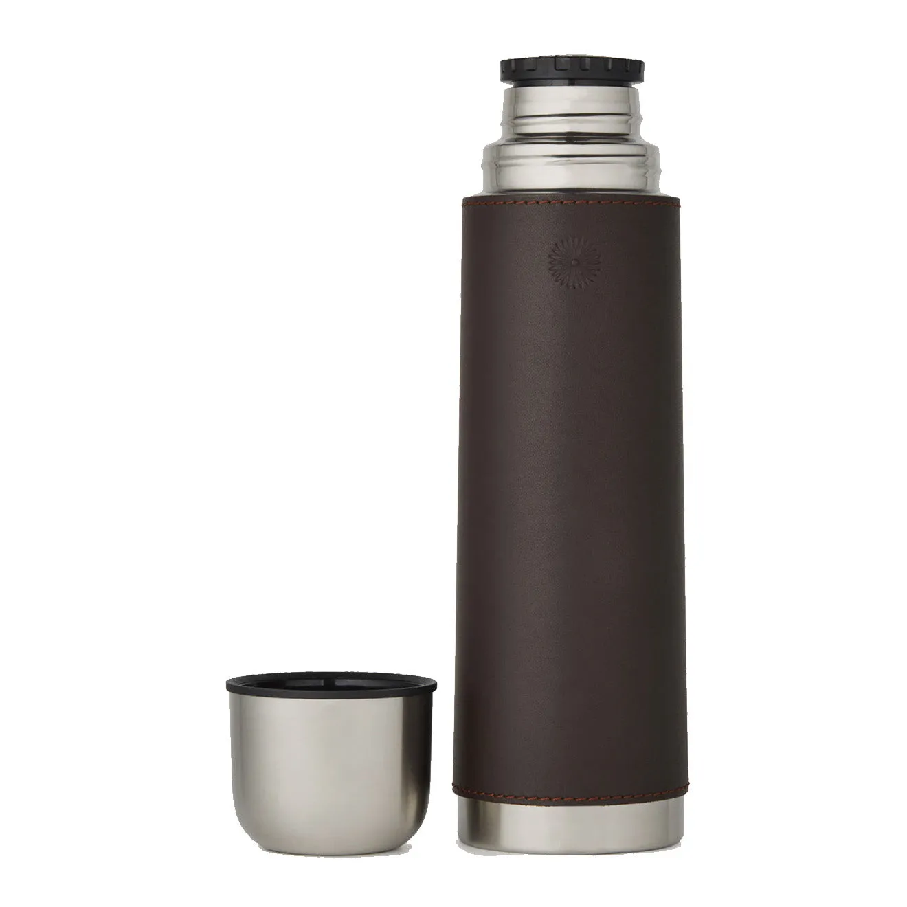 Purdey Leather Thermos Flask Brown