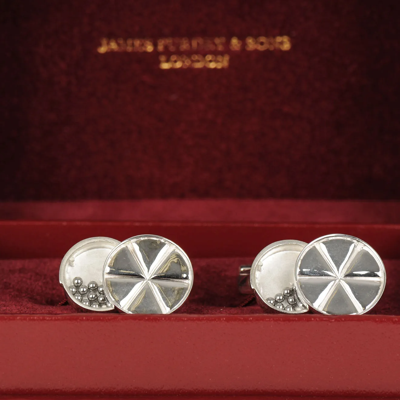 Purdey Opening Shell Cufflinks Silver