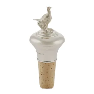 Purdey Silver Pheasant Bottle Stopper in Silver