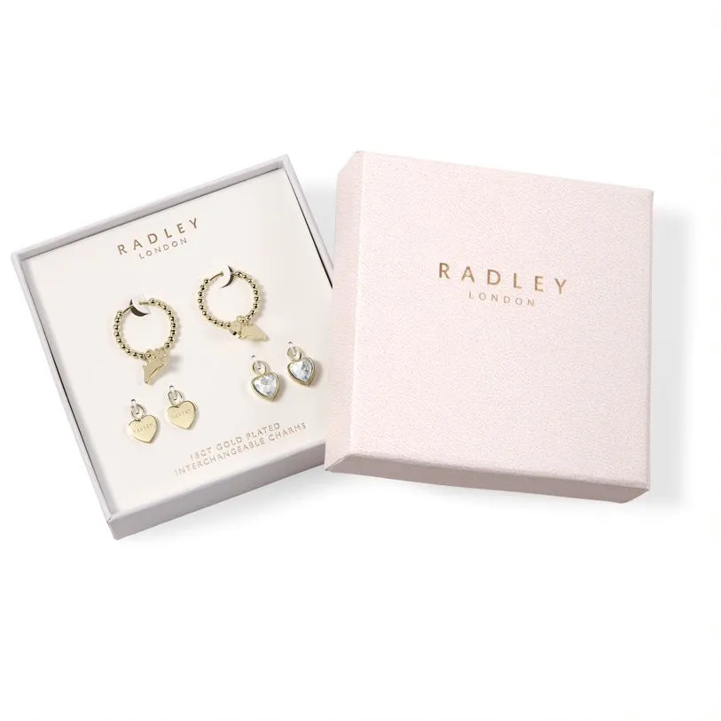 Radley 18ct Gold Plated Hoop Earring and Charms Set RYJ1544S